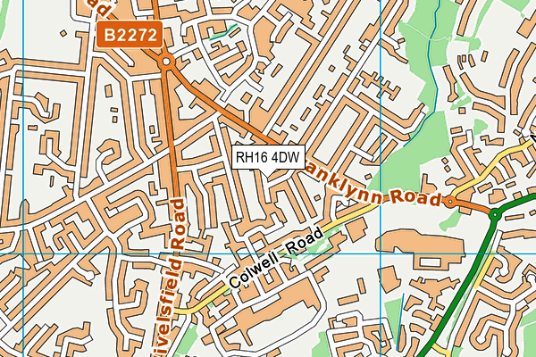 RH16 4DW map - OS VectorMap District (Ordnance Survey)