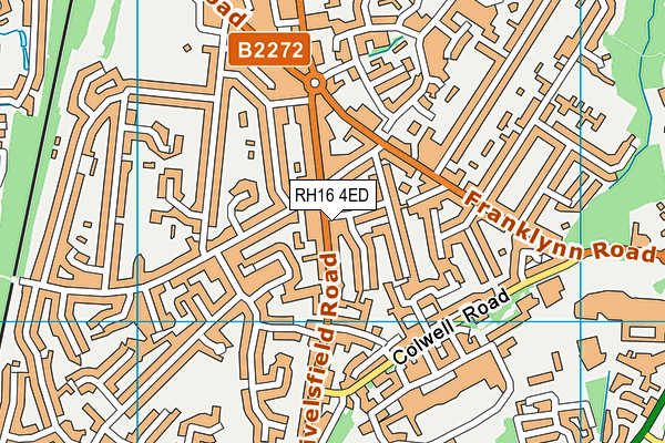 RH16 4ED map - OS VectorMap District (Ordnance Survey)