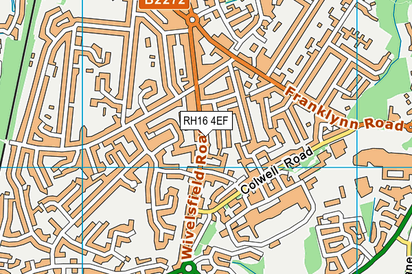 RH16 4EF map - OS VectorMap District (Ordnance Survey)