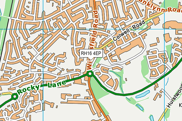 RH16 4EP map - OS VectorMap District (Ordnance Survey)