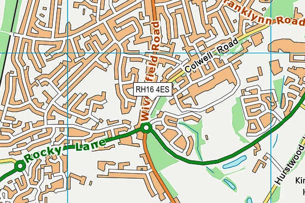 RH16 4ES map - OS VectorMap District (Ordnance Survey)