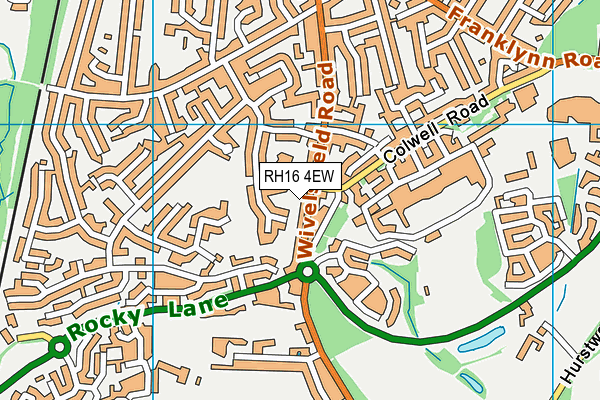 RH16 4EW map - OS VectorMap District (Ordnance Survey)