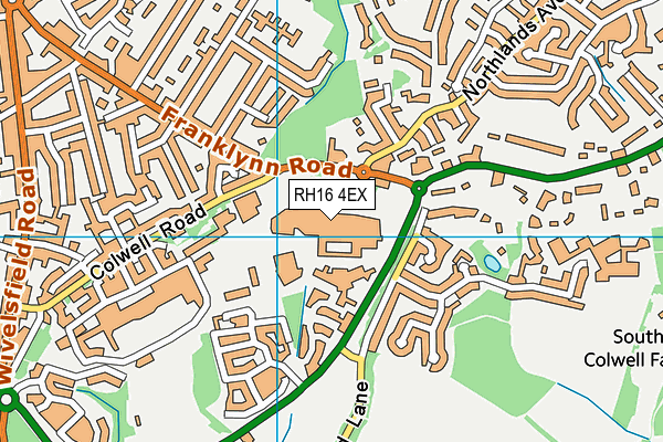 RH16 4EX map - OS VectorMap District (Ordnance Survey)