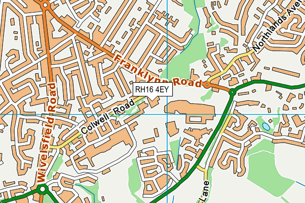 RH16 4EY map - OS VectorMap District (Ordnance Survey)