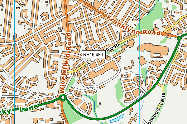RH16 4FT map - OS VectorMap District (Ordnance Survey)