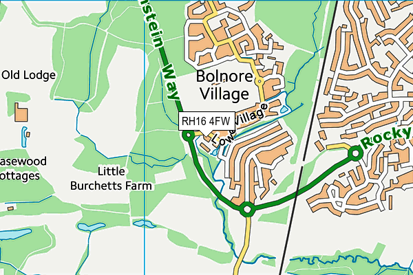 RH16 4FW map - OS VectorMap District (Ordnance Survey)