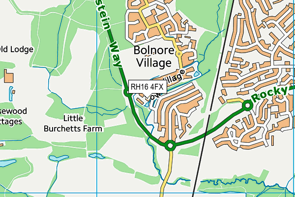 RH16 4FX map - OS VectorMap District (Ordnance Survey)