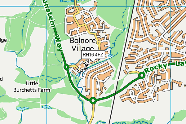 RH16 4FZ map - OS VectorMap District (Ordnance Survey)