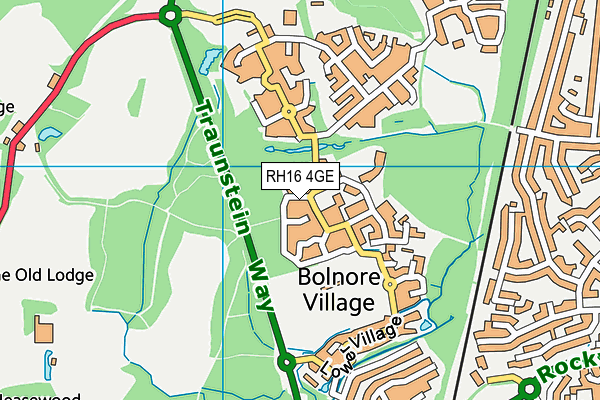 RH16 4GE map - OS VectorMap District (Ordnance Survey)