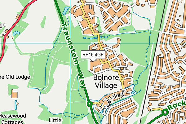 RH16 4GF map - OS VectorMap District (Ordnance Survey)