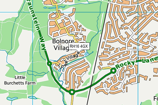 RH16 4GX map - OS VectorMap District (Ordnance Survey)