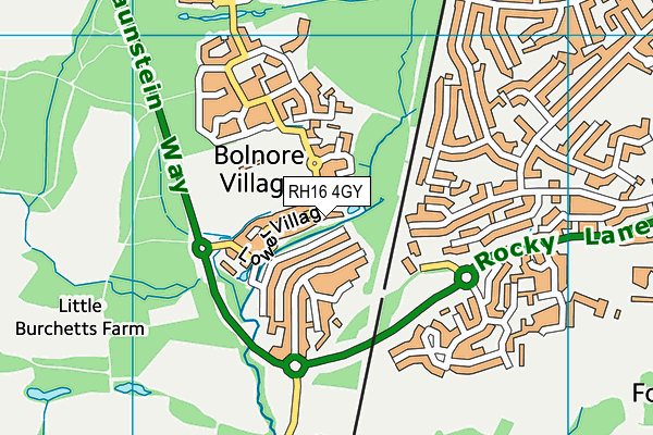 RH16 4GY map - OS VectorMap District (Ordnance Survey)