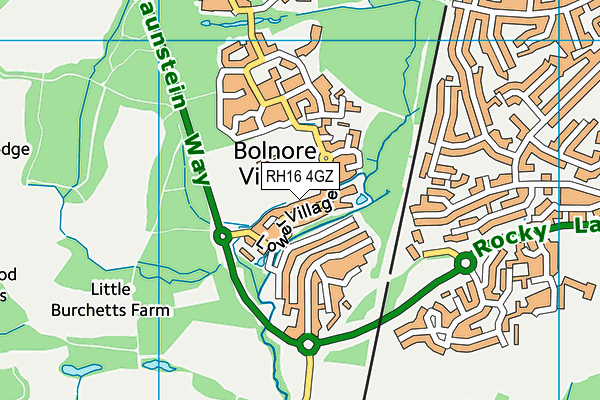 RH16 4GZ map - OS VectorMap District (Ordnance Survey)