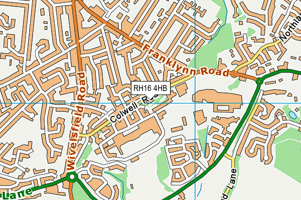 RH16 4HB map - OS VectorMap District (Ordnance Survey)