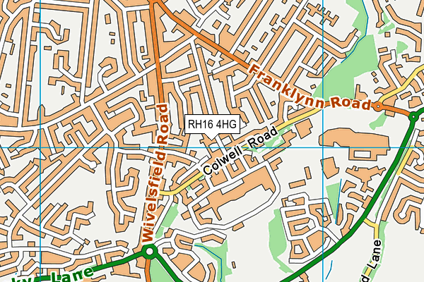 RH16 4HG map - OS VectorMap District (Ordnance Survey)