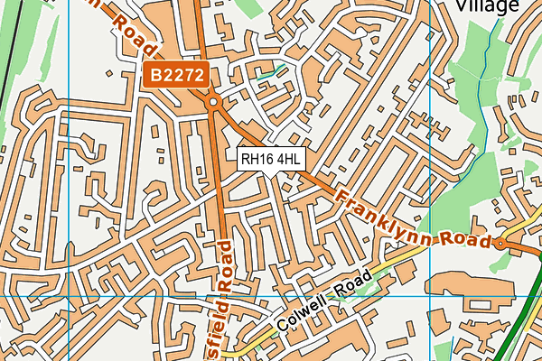 RH16 4HL map - OS VectorMap District (Ordnance Survey)
