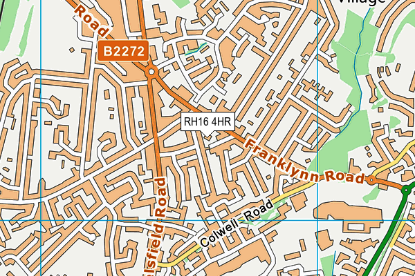 RH16 4HR map - OS VectorMap District (Ordnance Survey)