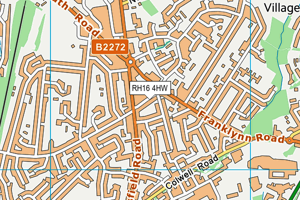 RH16 4HW map - OS VectorMap District (Ordnance Survey)