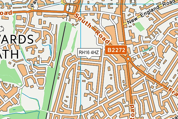 RH16 4HZ map - OS VectorMap District (Ordnance Survey)