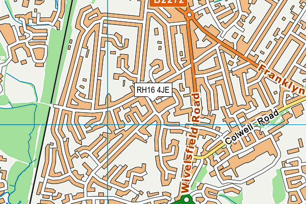 RH16 4JE map - OS VectorMap District (Ordnance Survey)