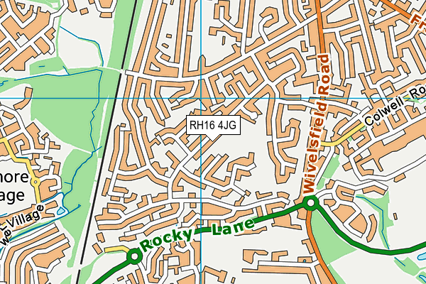 RH16 4JG map - OS VectorMap District (Ordnance Survey)