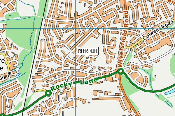 RH16 4JH map - OS VectorMap District (Ordnance Survey)