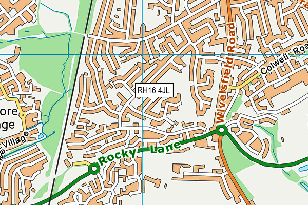 RH16 4JL map - OS VectorMap District (Ordnance Survey)