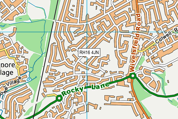 RH16 4JN map - OS VectorMap District (Ordnance Survey)