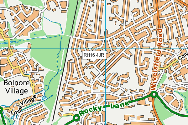 RH16 4JR map - OS VectorMap District (Ordnance Survey)