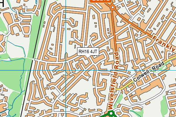 RH16 4JT map - OS VectorMap District (Ordnance Survey)