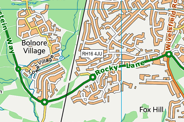 RH16 4JU map - OS VectorMap District (Ordnance Survey)