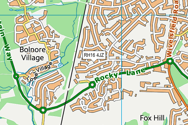 RH16 4JZ map - OS VectorMap District (Ordnance Survey)