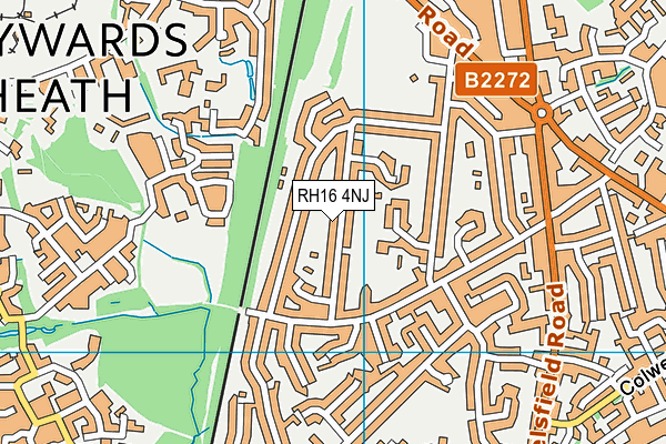 RH16 4NJ map - OS VectorMap District (Ordnance Survey)