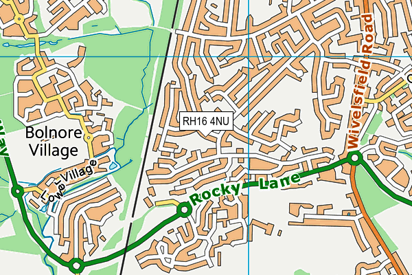 RH16 4NU map - OS VectorMap District (Ordnance Survey)