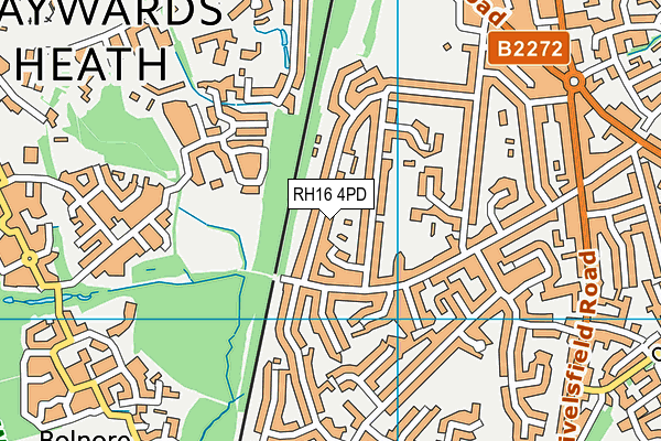 RH16 4PD map - OS VectorMap District (Ordnance Survey)