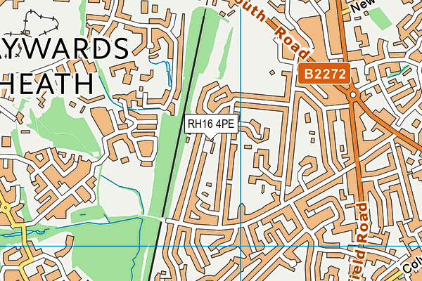RH16 4PE map - OS VectorMap District (Ordnance Survey)