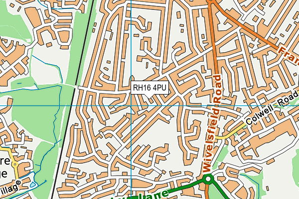 RH16 4PU map - OS VectorMap District (Ordnance Survey)