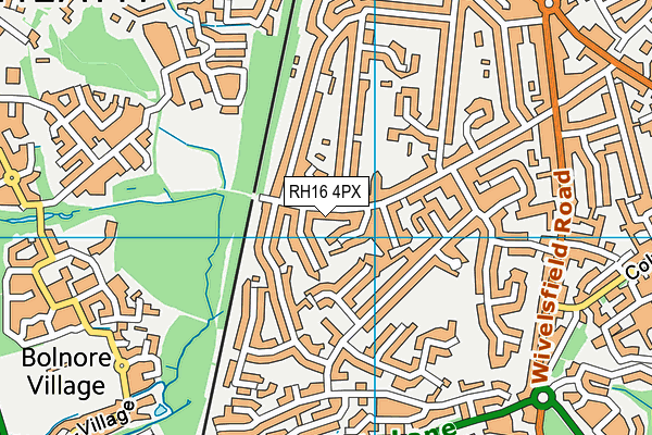 RH16 4PX map - OS VectorMap District (Ordnance Survey)