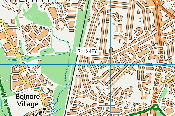 RH16 4PY map - OS VectorMap District (Ordnance Survey)