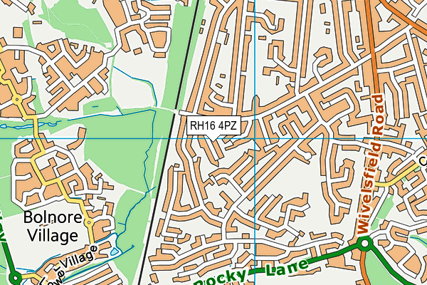RH16 4PZ map - OS VectorMap District (Ordnance Survey)