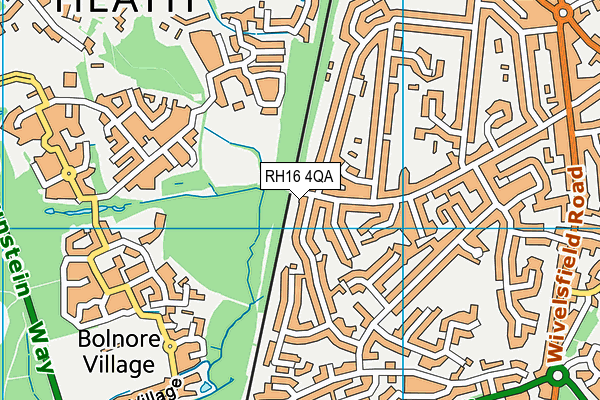 RH16 4QA map - OS VectorMap District (Ordnance Survey)