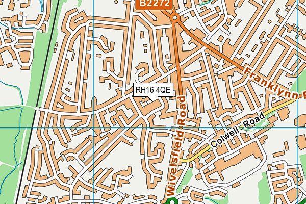 RH16 4QE map - OS VectorMap District (Ordnance Survey)