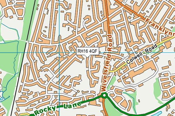 RH16 4QF map - OS VectorMap District (Ordnance Survey)