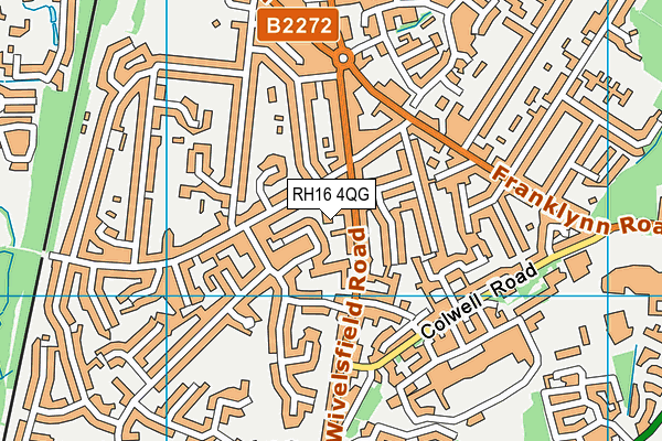 RH16 4QG map - OS VectorMap District (Ordnance Survey)