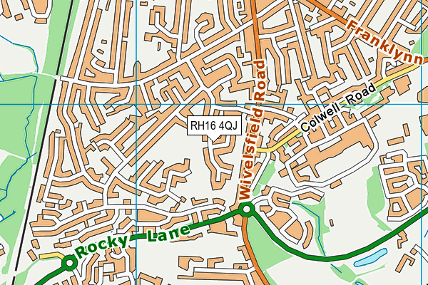 RH16 4QJ map - OS VectorMap District (Ordnance Survey)