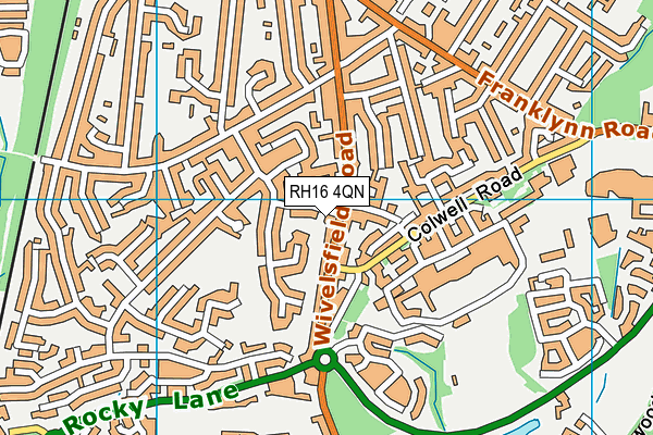 RH16 4QN map - OS VectorMap District (Ordnance Survey)