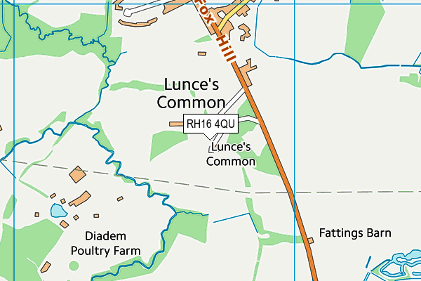 RH16 4QU map - OS VectorMap District (Ordnance Survey)