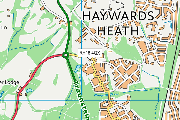 RH16 4QX map - OS VectorMap District (Ordnance Survey)