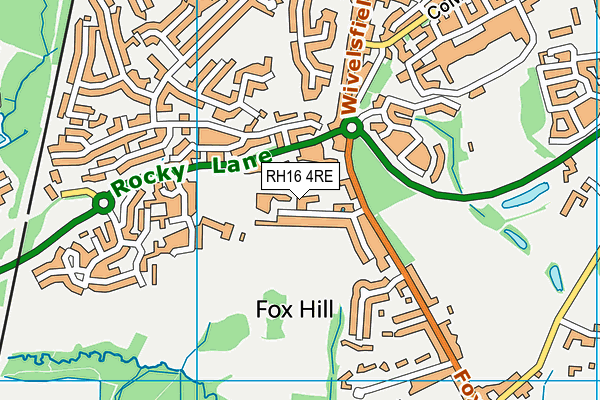 RH16 4RE map - OS VectorMap District (Ordnance Survey)