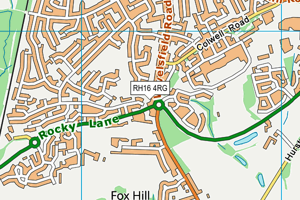 RH16 4RG map - OS VectorMap District (Ordnance Survey)